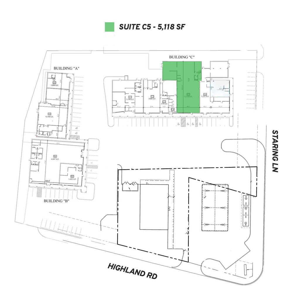 Retail Suite at Corner of Highland Rd / Staring Ln: 8827 Highland Rd, Baton Rouge, LA 70808